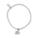 ChloBo Cute Charm Elephant Bracelet - Silver