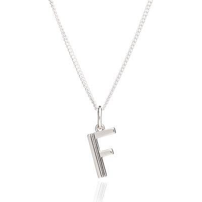 RACHEL JACKSON This Is Me 'F' Alphabet Necklace - Silver