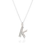 RACHEL JACKSON This Is Me 'K' Alphabet Necklace - Silver