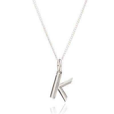 RACHEL JACKSON This Is Me 'K' Alphabet Necklace - Silver