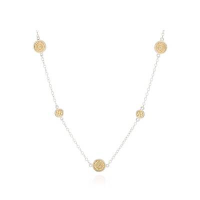 ANNA BECK Multi Disc Station Necklace - Gold & Silver