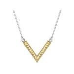 ANNA BECK V Reversible Necklace - Gold & Silver