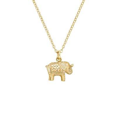 ANNA BECK Small Elephant Charity Necklace - Gold