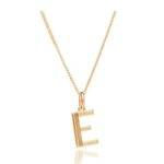RACHEL JACKSON This Is Me 'E' Alphabet Necklace - Gold