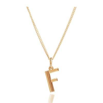 RACHEL JACKSON This Is Me 'F' Alphabet Necklace - Gold