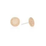 ANNA BECK Tiny Circle Stud Earrings - Gold