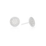 ANNA BECK Tiny Circle Stud Earrings - Silver