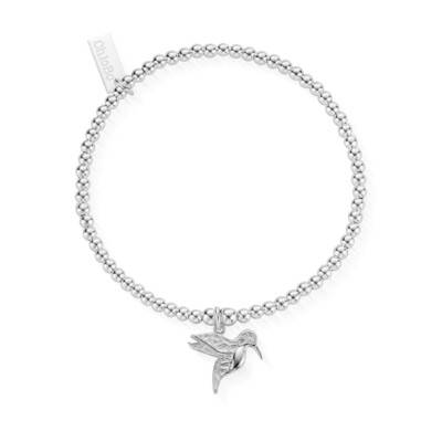 ChloBo Cute Charm Hummingbird Bracelet - Silver