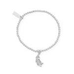 ChloBo Cute Charm Feather Heart Bracelet - Silver