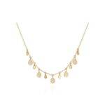 ANNA BECK Pre Order Morning Glory Teardrop Triple Charm Collar Necklace - Gold
