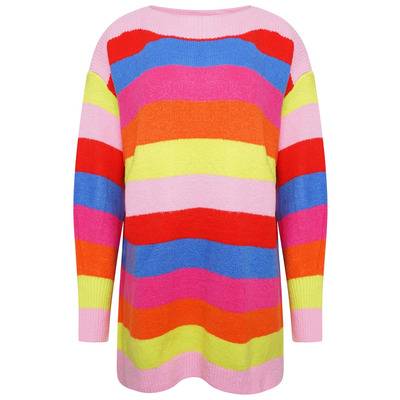 Golden Days OVERSIZED STRIPED KNIT JUMPER - MULTICOLOURED - One Size