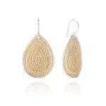 ANNA BECK Large Dotted Teardrop Earrings - Gold