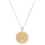 ANNA BECK Large Beaded Reversible Disc Necklace - Gold & Silver