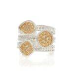 ANNA BECK Beaded Triple Ring - Gold & Silver