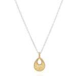 ANNA BECK Signature Reversible Small Open Drop Pendant Necklace - Gold & Silver