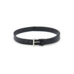 ANDERSONS Extra Long Square Buckle Leather Belt - Black