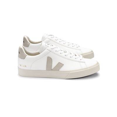 VEJA Campo Leather Trainers - Extra White & Natural