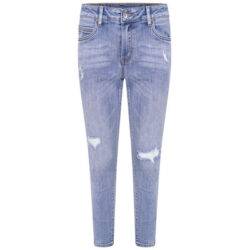 Toxik3 L20053-1 High Waist Ripped Skinny Jeans - Light Denim - 6