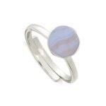 SVP Starman Adjustable Ring - Blue Lace Agate & Silver