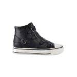 Ash Virgin Buckle Leather Trainers - Black