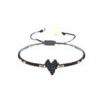 MISHKY Heartsy Row Beaded Bracelet - Black