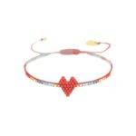 MISHKY Heartsy Row Beaded Bracelet - Red Multi