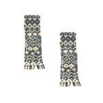 MISHKY Alhambra Beaded Earrings - Black & Cream