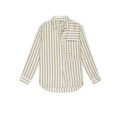 Rails Spencer Silk Shirt - Ivory Daffodil Stripe