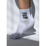 SOXYGEN You Got This Organic Cotton Socks - White