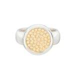 ANNA BECK Classic Smooth Rim Disc Ring - Gold & Silver