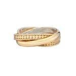ANNA BECK Twisted Smooth Dotted Ring - Gold