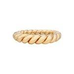 ANNA BECK Pearl & Twisted Tapered Twisted Ring - Gold