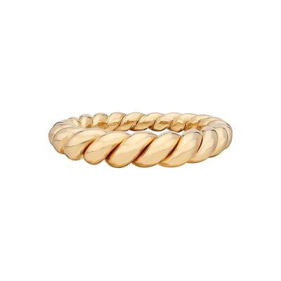 ANNA BECK Pearl & Twisted Tapered Twisted Ring - Gold