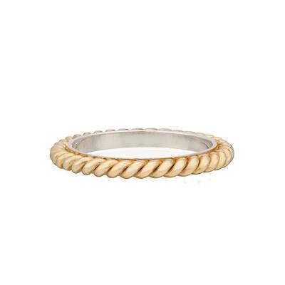 ANNA BECK Pearl & Twisted Small Twisted Ring - Gold