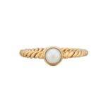 ANNA BECK Pearl & Twisted Ring - Gold