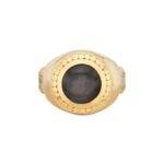 ANNA BECK Large Grey Sapphire Signet Ring - Gold