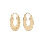 ANNA BECK Medium Smooth and Dotted Hoop Earrings - Gold