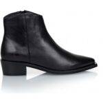 SHOE BIZ COPENHAGEN Uviaya Leather Ankle Leather Boot - Black