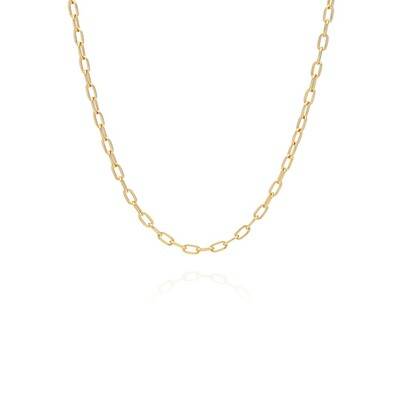 ANNA BECK Elongated Oval Chain Necklace - Gold