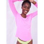 STRIPE & STARE Slouch Top - Hot Pink