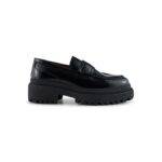 SHOE THE BEAR Iona Saddle Leather Loafer - Black