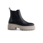 SHOE THE BEAR Iona Chelsea Leather Boot - Black & Beige