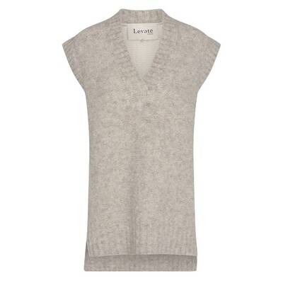 LEVETE ROOM Papay 2 Knitted Vest - Grey