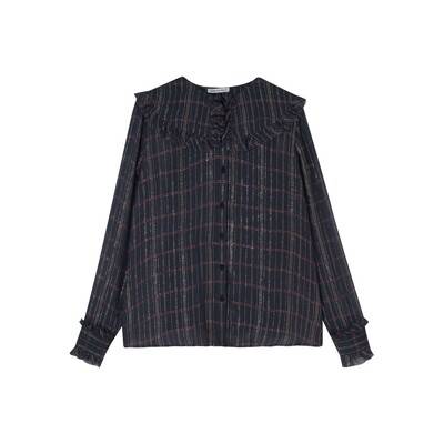 Lily and Lionel Julie Blouse - Navy Metallic
