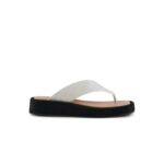 SHOE THE BEAR Astrid Leather Sandal - Off White Croc