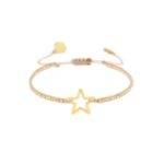 MISHKY Melted Star Beaded Bracelet - Gold & Cream