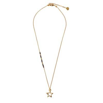 MISHKY Melted Star Chain Necklace - Gold & Black