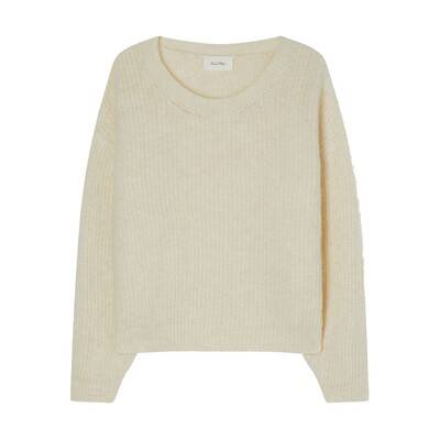 American Vintage East Knitted Round Neck Jumper - Powder Snow