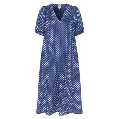 BAUM UND PFERDGARTEN Awa Organic Cotton Dress - Blue Polka Dot