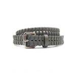 NOOKI Bradley Whipstitch Leather Belt - Grey